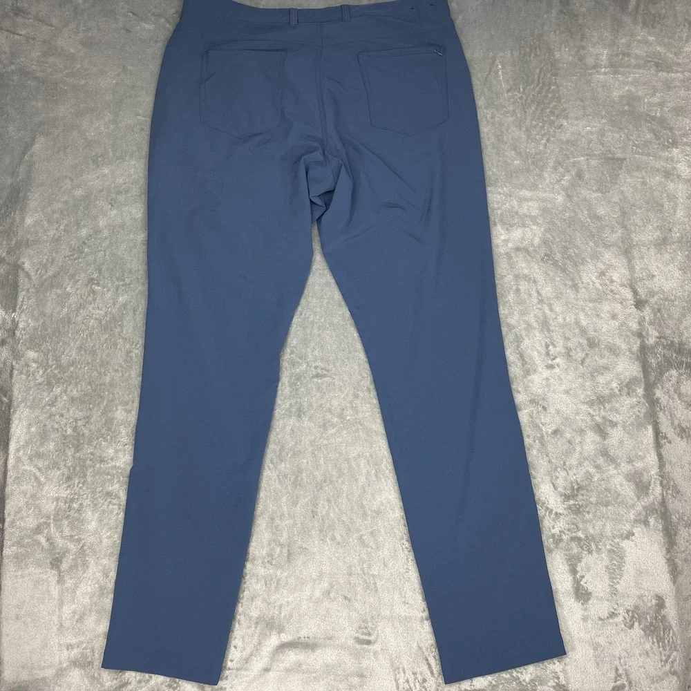 Mizzen+Main Helmsman Pants Mens Size 38x34‎ Blue Slim Performance Stretch Chino